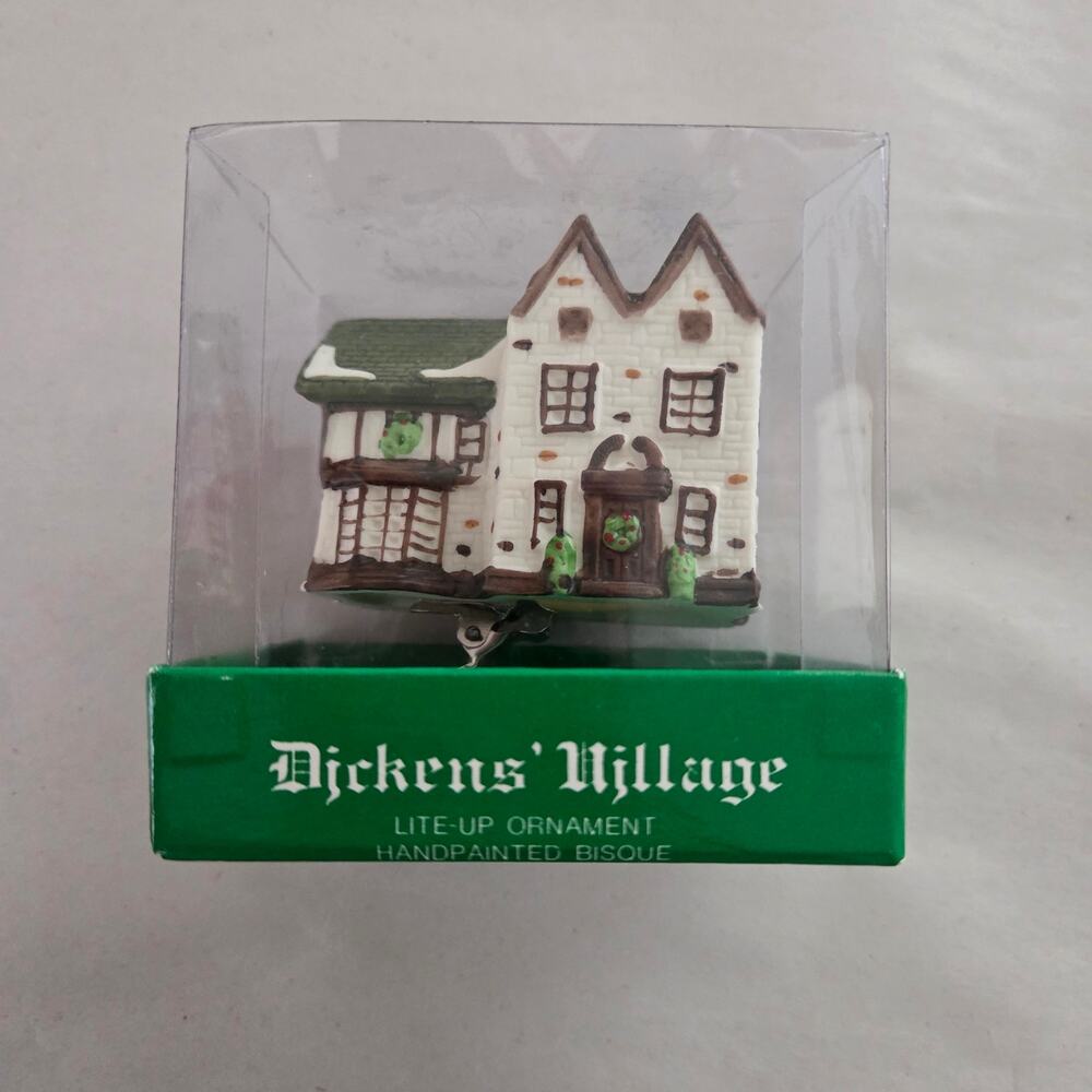 Vintage Dickens Village Department 56 Lite-Up Ornament Clip-On #6520-0 Christmas